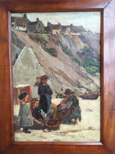 Tableau huile sur toile XIXème